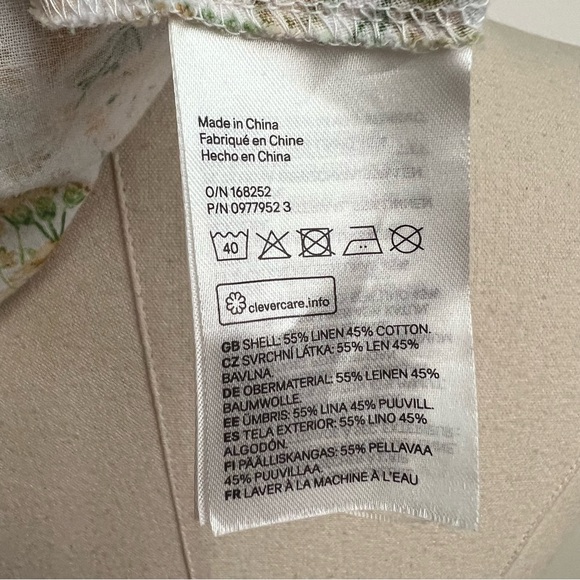 Ditsy Floral Linen Blend Summer Dress Large - Picture 8 of 8